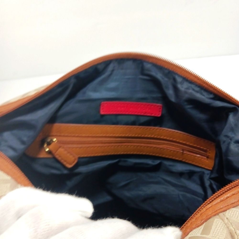 Tommy Hilfiger Beige Signature Logo Handbag Purse Satchel Top Canvas Exterior... - Picture 16 of 16